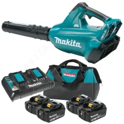 Makita DUB362PT4X 36V (2x 18V) Li-Ion Accu Bladblazer Set (4x 5.0Ah Accu) - 200 Km/h