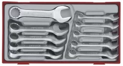 Teng Tools TT6010M 10-delige Ring-/steeksleutelset - Stubby - 10-19mm