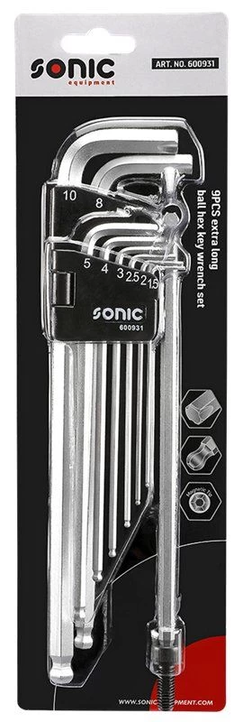 Sonic 600931 Stiftsleutelset Binnenzeskant - Magneet - 9 Delig 7 Sonic 600931 Stiftsleutelset Binnenzeskant - Magneet - 9 Delig - Afbeelding 7