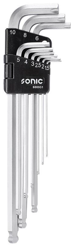 Sonic 600931 Stiftsleutelset Binnenzeskant - Magneet - 9 Delig