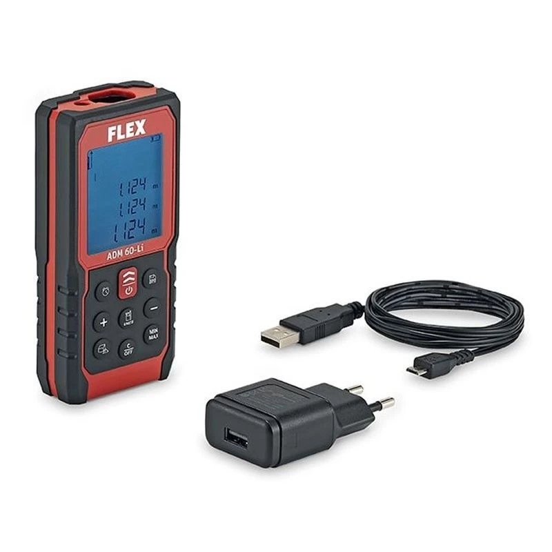 Flex ADM 60 LI Afstandsmeter Met Ingebouwde Batterij - 60m - 447862 1 Flex ADM 60 LI Afstandsmeter Met Ingebouwde Batterij - 60m - 447862