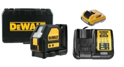 DeWalt DCE088D1R 10.8V Li-Ion Accu Zelfnivellerende Kruislijnlaser Set (1x 2.0Ah Accu) In Koffer - 2 Lijnen - 15m - Rood - DCE088D1R-QW