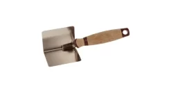 Super Prof Pure 1.492.70 ECO Hoekschop Met Lederen Greep - RVS - Inwendig - Dubbeltje Rond - 80 X 60mm