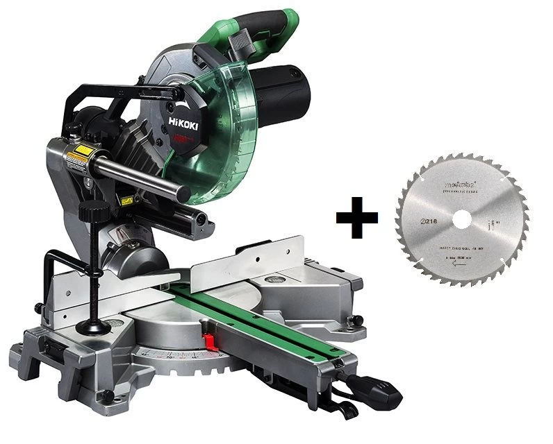 HiKOKI C8FSHGWAZ Afkortzaag - 1100W - 216 X 30mm Met Extra Zaagblad 1 HiKOKI C8FSHGWAZ Afkortzaag - 1100W - 216 X 30mm Met Extra Zaagblad